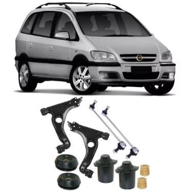 Imagem de Bandeja + Bieleta + Kit Batente Chevrolet Zafira Dianteiro 2001 Até 20