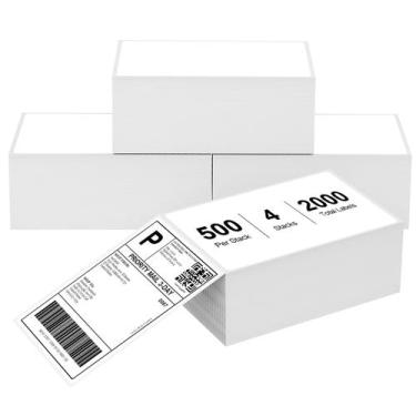 Imagem de Etiquetas Térmicas Diretas Fanfold 4x6 Anylabel - Compatíveis com Impr