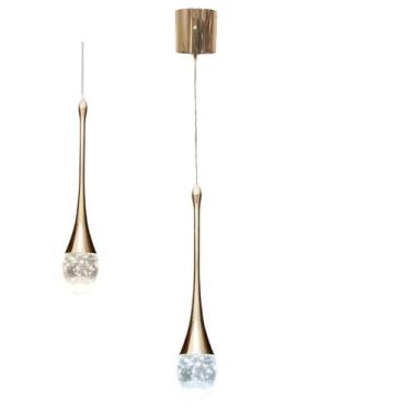 Imagem de Lustre Pendente 3 em 1 Cristal Gota Moderno Iluminaçao Casa Quarto Cab