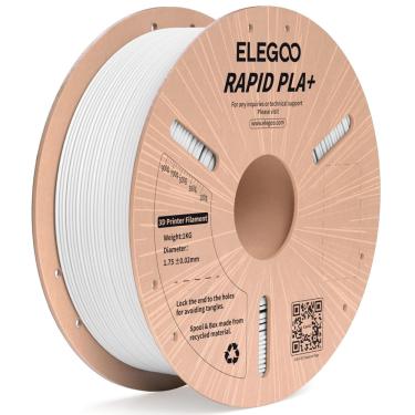 Imagem de Filamento para impressora 3D elegoo Rapid pla Plus 1,75 mm branco 1 kg