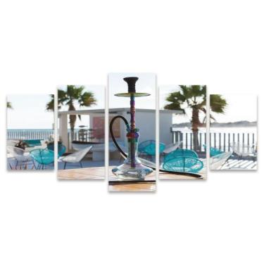 Imagem de Quadro Mosaico Decorativo  Colorido Holográfico Tropical Praia - Deliq