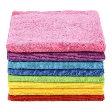 Imagem de Kit 06 Pano Microfibra Toalha Flanela. - Cialar