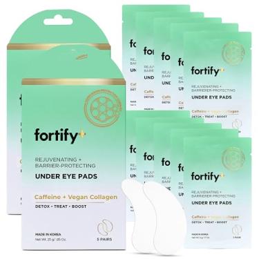 Imagem de Fortify 9 em 1 almofadas coreanas sob os olhos com zeólita - tratamento antiolheiras e olhos inchados, testado por dermatologistas - 10 pares (pacote com 2)