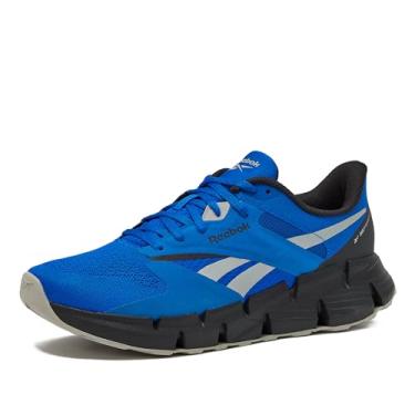 Imagem de Reebok Tênis adulto unissex Zig Dynamica 5, Azul ideal/preto/cinza lavado1, 7 Women/5.5 Men
