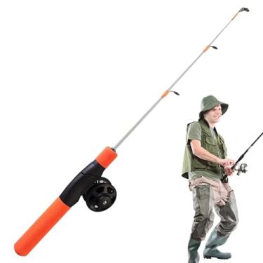 Imagem de Varas de pesca para iniciantes, vara de pesca portátil, Equipamentos e artes de pesca de 20,8 polegadas, Vara de pesca articulada de camarão de inverno para barcos de e lagos