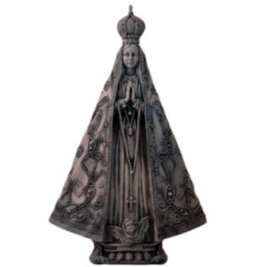 Imagem de Imagem de Nossa Senhora Aparecida em Resina com Efeito Mármore – 45cm