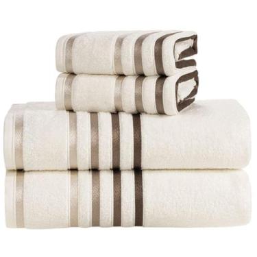 Imagem de Jogo Toalha de Banho Karsten Gigante Fio Penteado 4 Peças, Ivory 1112-