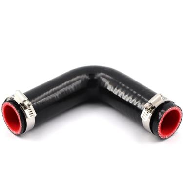 Imagem de Acoplador de cotovelo de 90 graus Mangueira de silicone Pipre de borracha de 32 mm para refrigerador intercooler de admissão de ar Turbo Boot Boost tubulação do radiador de 4 camadas, comprimento