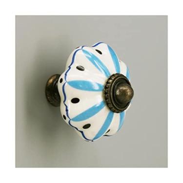 Imagem de Puxador de armário 1 peça Puxador de gaveta de armário vintage flor sortidas puxadores de cerâmica maçaneta de porta armário cômoda maçaneta de porta puxadores de gaveta