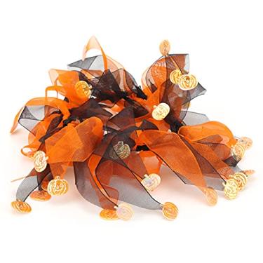 Imagem de Coleira de galinha, coleira de tecido de malha colorida de frango para animais de estimação decoração de Natal para galinha, galinha, aves, galo, pato, ganso (tipo Halloween) armários