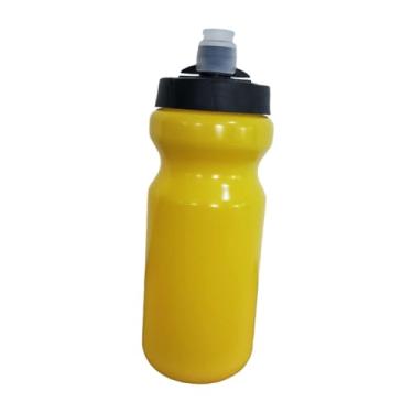 Imagem de KiBcsLic Garrafa de água esportiva Squeeze 620ml portátil para mulheres e homens, à prova de vazamento, copo de água para boxe, ciclismo, fitness e futebol, Amarelo