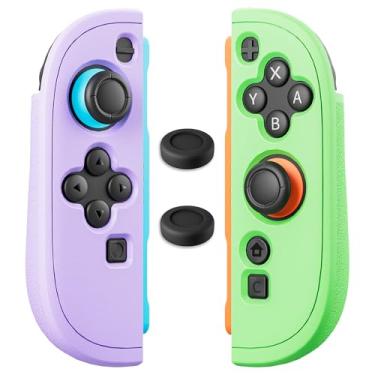Imagem de RHOTALL silicone joycon for Switch 2 black*2 (purple+green)