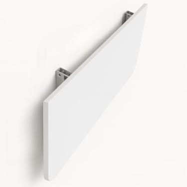 Imagem de Mesa Dobravel Retratil de Parede Suspensa Borda Redonda 90Cm 100Cm 120Cm Para Banheiro Quarto Sala Cozinha