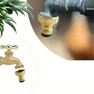 Imagem de 1 conjunto, conector padrão de latão, 1/2 e 3/4 rosca interna para máquina de lavar dentes, torneira, conector de mamilo, conector padrão de latão, acessório de lavagem de carro