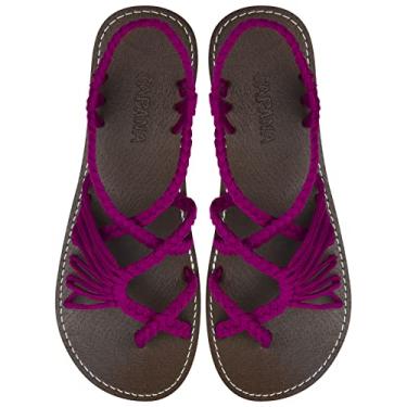 Imagem de Capana Sandálias de corda para mulheres - Sandálias femininas tecidas à mão, sandálias boho, sandálias de caminhada, sandálias de praia para mulheres, chinelos elegantes, sandálias de palha, sandálias de tiras para mulheres, sandálias de água - Banyan, Violeta africana, 12