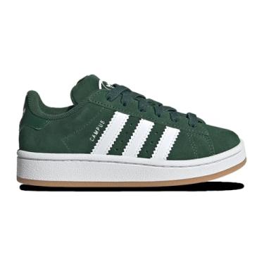 Imagem de Adidas Orininals Campus 00s CF EL - Pré-escolar para meninos (JI4332, verde escuro/branco/chiclete), Multi, 11 Wide Big Kid