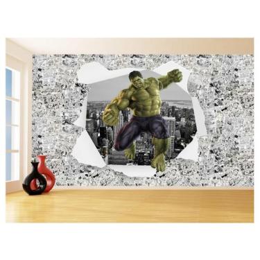 Imagem de Papel De Parede 3D Heróis Página Quadrinhos Hq 3,5M Nhma276 - Você Dec