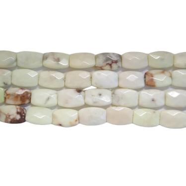 Imagem de Lady Works Fio de pedra natural turquesa limão de 33 cm, contas facetadas de 14 x 10 x 4 mm para fazer joias DIY | Beads_05079