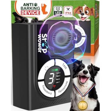 Imagem de Zommapro Dispositivo antilatido recarregável de 1500 mAh para cães em ambientes internos de até 1,5 m de alcance, 9 modos de dispositivos de dissuasão de latidos de cães para treinamento de cães e