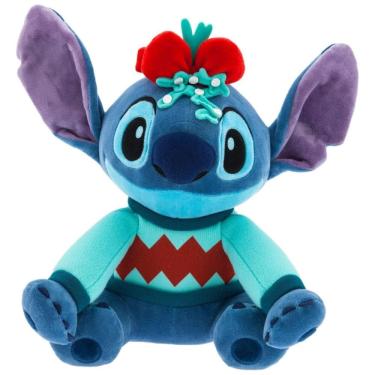 Imagem de Pelúcia Stitch 35 cm de Altura, Tema de Natal para Crianças e Adultos, Disney, Azul