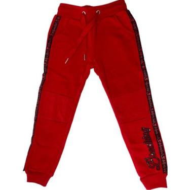 Imagem de Calça Moletom Infantil Menina Com Bordado Na Perna Elastico - ANJ MODA