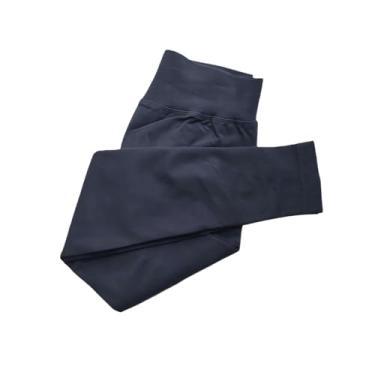 Imagem de tincolia Leggings femininas apertadas boca boca flare sem costura calças de ioga push up esportes baixa faixa nervurada fitness meia-calça preta P