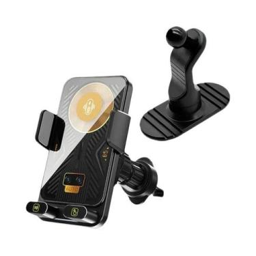 Imagem de Carregador Sem Fio Universal De 15W Para Carro Com Suporte 90 graus Su