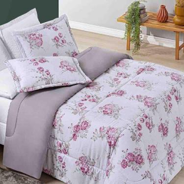 Imagem de Edredom Coberdrom Michigam Queen Dupla Face - Lilac - 100% Poliéster -