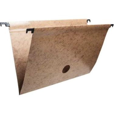 Imagem de Pasta Suspensa Marmorizada Castanha Plastif 50unid - Dello