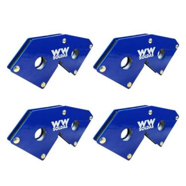 Imagem de Kit 4 esquadros magneticos para solda 18kgs/40lbs wwsoldas