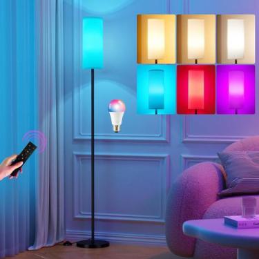 Imagem de Lámpara de Piso Ambimall 163 cm RGB con Control Remoto y Bombilla Inte