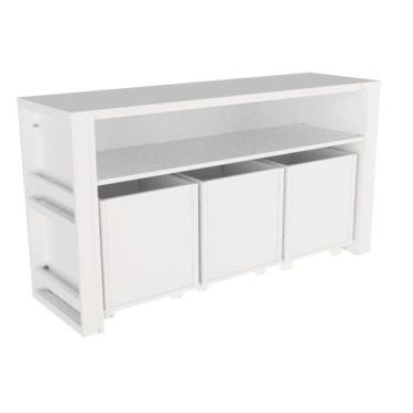 Imagem de Rack Com Baús Infantil E Porta Livros Larissa 100% Mdf - WoodCore