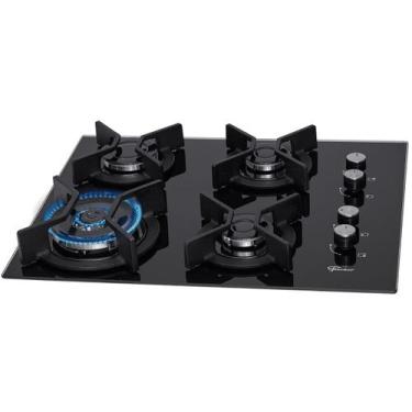 Imagem de Cooktop a Gás Fischer Infinity 4 Bocas Vidro Preto Bivolt 26297-57076,