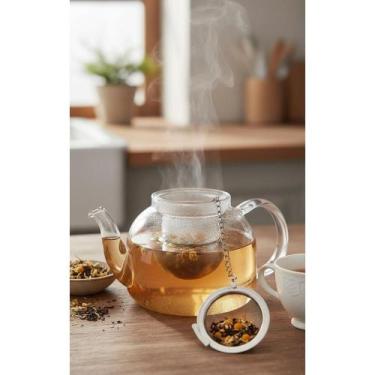 Imagem de Infusor Chá Inox Mini Peneira Coador Ervas Preto - Congratulations Sto