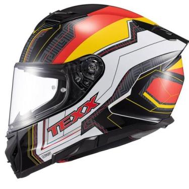 Imagem de Capacete Texx Kaiman Flag Alemanha, Preto/Amarelo, 64