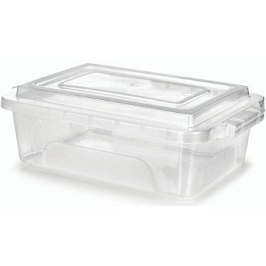 Imagem de Caixa Organizadora Plástica 1233 com Travas Laterais Transparente Ercaplast