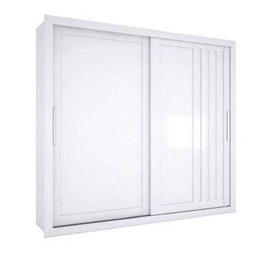 Imagem de Guarda Roupas Casal Ripado 2 Portas De Correr 4 Gavetas Vitta Branco