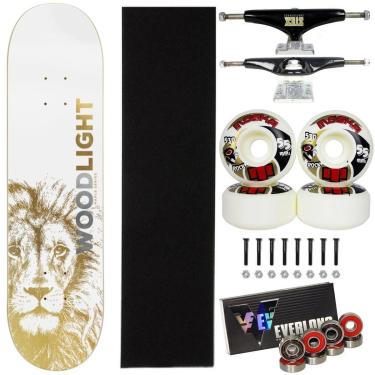 Imagem de Skate Wood Light Montado 8.0 Roda Moska 55mm Everlong 15 Stick-Masculino