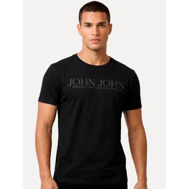 Imagem de Camiseta John John Masculina Slim Fit Standard Preta 42.54.7267 09-Masculino