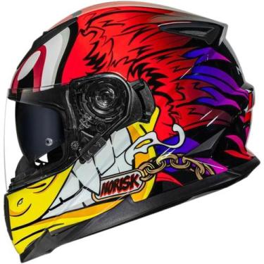 Imagem de Capacete Norisk FF302 Soul Loko Vermelho C/Óculos Solar - LS2, 58/M