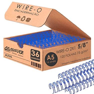 Imagem de Wire-o para Encadernação A5 5/8 2x1 para 120fls Azul 36un