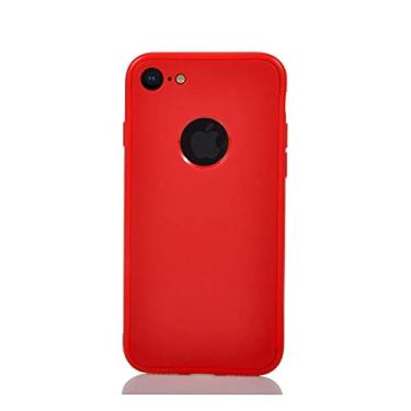 Imagem de 360 corpo inteiro proteger capa de telefone frontal para iphone x xr xs max 6 6s 7 8 plus capa à prova de choque de silicone macio para iphone 7 8 plus, vermelho, para iphone xs