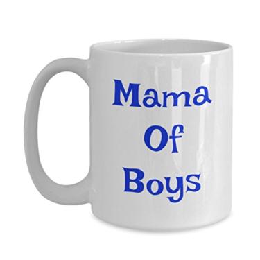 Imagem de Caneca Mama Of Boys – Caneca de café de chá – Presente de cerâmica