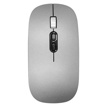 Imagem de Mouse para jogos, resolução de até 1600dpi Mouse sem fio ajustável de 3 níveis para desktop para notebooks(Cinza escuro)