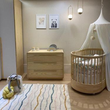Imagem de Cômoda para Quarto Infantil 3 Gavetas Wave Marrom