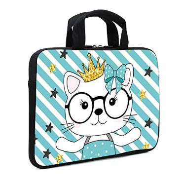 Imagem de XMBFZ Capa para laptop de neoprene de 11,6 polegadas e 12 polegadas capa de bolso para notebook capa Chromebook pasta para tablet bolsa de transporte compatível com homens, mulheres, meninos e meninas