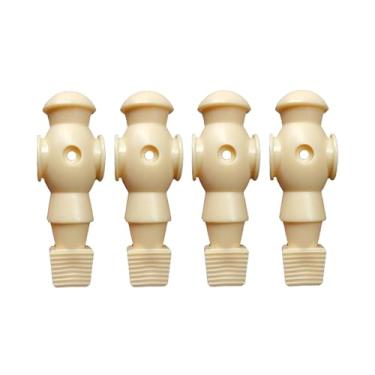 Imagem de YIJU 4x homem de pebolim, jogador de futebol de mesa, 5/8 "homem jogos de futebol figura jogador de pebolim caras de futebol de mesa masculino para jogo de, Bege branco