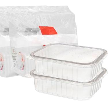 Imagem de 48 Potes Plástico Descartável Transparente Doces Marmita Fit
