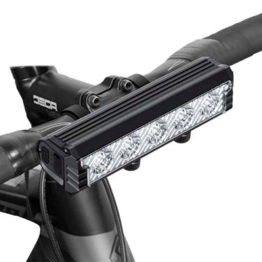 Imagem de Farol Bicicleta Bike Led T6 Elite Premium Recarregável Usb Fixação Guiador Guidão 5 Leds Aluminio