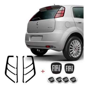 Imagem de Kit Emblema Punto Black Completo + Adesivo Lanterna Traseira - Resitan